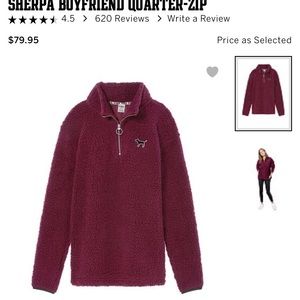 Victoria’s Secret Sherpa Boyfriend Quarter-Zip (M)